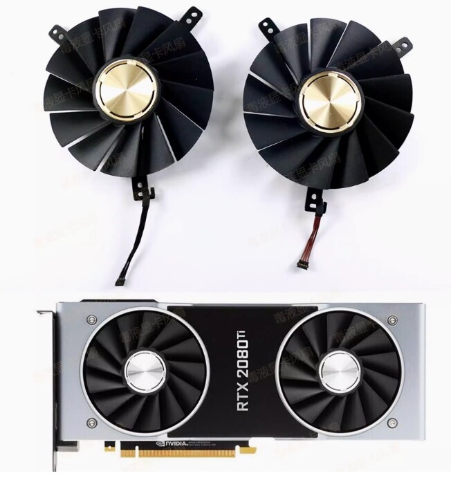 NVIDIA Public Edition TITAN RTX 2080 2080s 2080ti Cooling Fan Dual