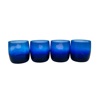 Luminarc Vintage Wassergläser 4er Set blau Saftgläser H 8,3 cm