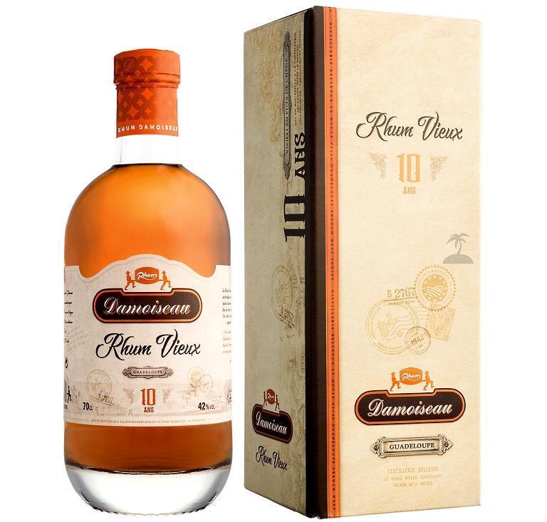 DAMOISEAU RHUM VIEUX AGRICOLE GUADALUPE 10 ANS 70 CL