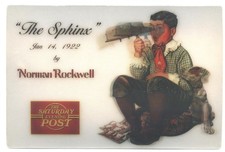 Saturday Evening Post The SPHINX by Norman Rockwell MOTION Lenticular Postcard