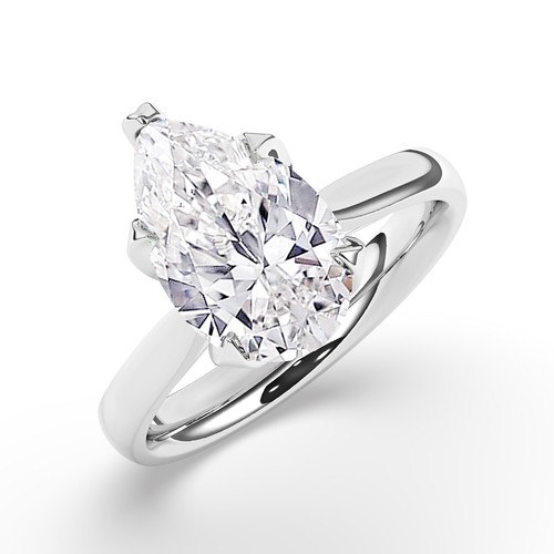 Birnen Solitär 950 Platin Verlobungsring, 5 ct, Lab-gezüchtet IGI zertifiziert - Bild 23 von 24