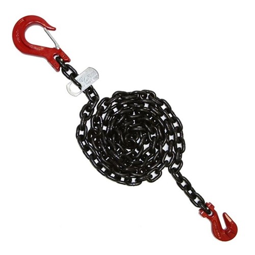 Gancio di sicurezza 1/2" x 15' grado 80 catena imbracatura gancio 12.000 libbre SGS gamba singola - Foto 1 di 2