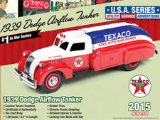 1939 DODGE AIRFLOW TANKER "TEXACO" (2015) SERIES #1 1/38 AUTO WORLD CP7158