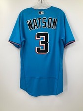KAHLIL WATSON #3 MIAMI MARLINS GAME USED JERSEY SPRING TRAINING SIZE: 40