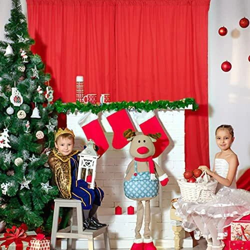 10x10Ft Red Backdrop Curtains Wrinkle Free Backdrop Drapes for Photoshoot - Image 4 of 4