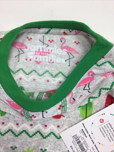 Boys Pajamas Size 4 Jammies For Your Families. Cuddl Duds. Tropical Santa Surfin - Picture 5 of 7