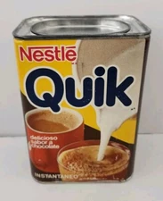 Vintage NESTLE QUIK Chocolate Powder Tin Mexico - Rare