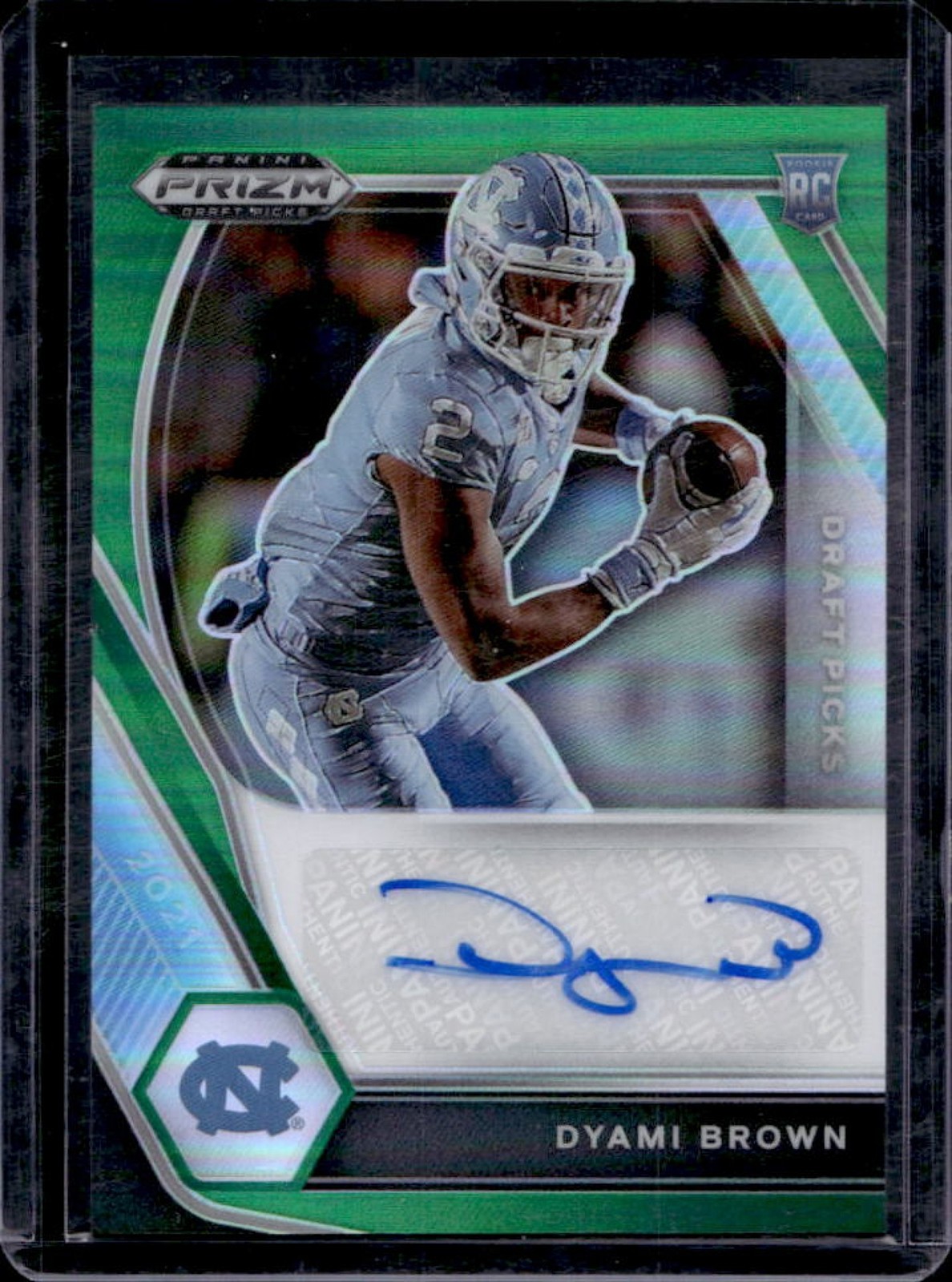 Dyami Brown Panini Prizm Draft Picks Draft Picks Autographs #DYB Green