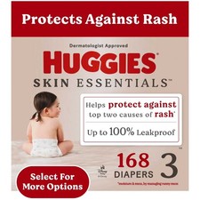 Huggies Skin Essentials Baby Diapers, Size 3 16-28 lbs , 168 Count Select