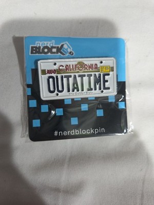 Nerd Block Back To The Future California OUTATIME License Plate Enamel Pin