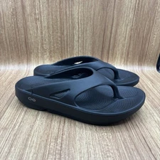 Oofos Ooriginal Thong Black Flip Flop Recovery Sandals Men’s 9 Womens Sz 11