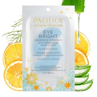 Pacifica Undereye Spot Serum Mask, Brightening Eye Treatment, 1 Pack