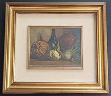 QUADRO DIPINTO AD OLIO DA DOMENICO COLPANI 1953 - NATURA MORTA 58X52X5