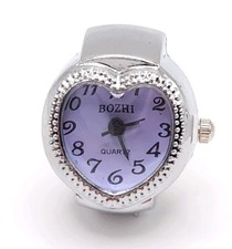 Bozhi  Heart  Shaped  Ring  Watch  Silver  Beaded  Adjustable  Quartz  Fashion  Gift