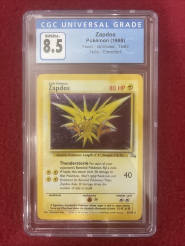 Zapdos 15/62 Fossil Holo