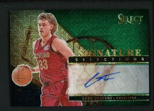 2024-25 Luke Travers  16/35 Auto Panini Select Green Mojo Signature Selections