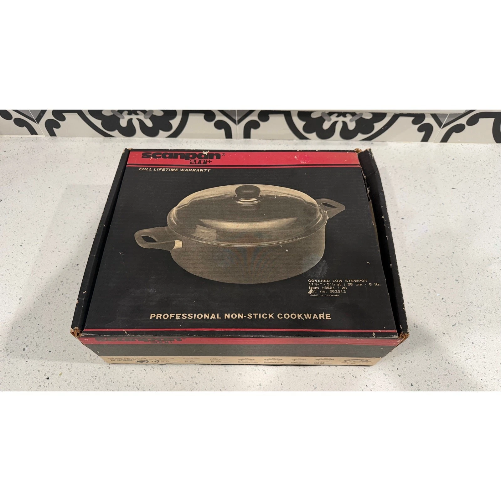 VTG Scanpan 2001+ Covered Low Dutch Oven 5 1/2 Quart Titanium Non-Stick Denmark