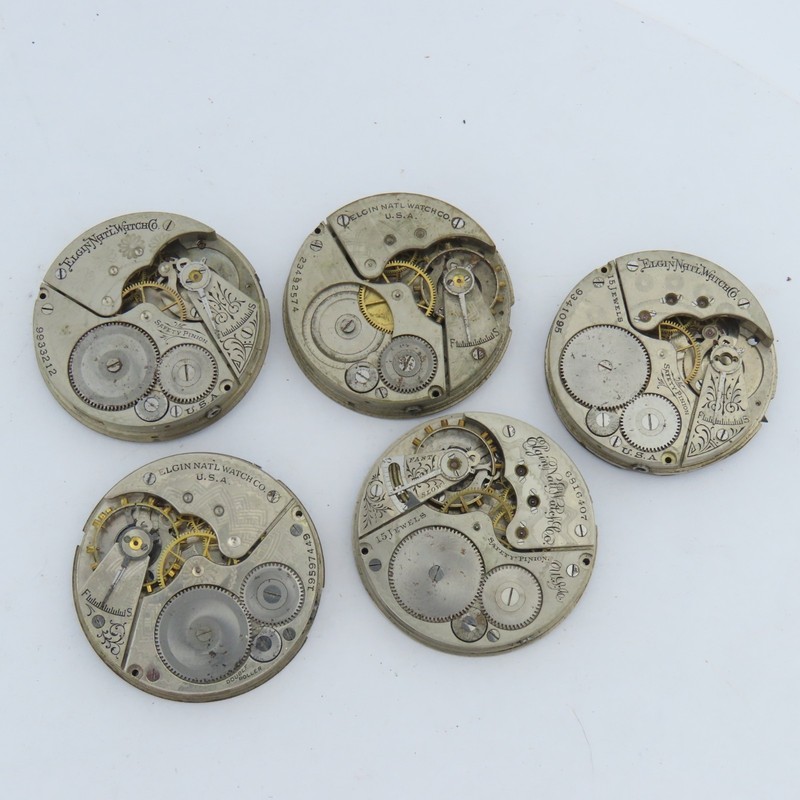 Elgin 16 Size Nickel Pocket Watch Movements