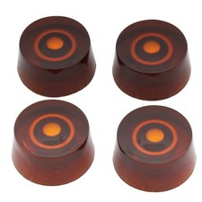 Musiclily 4Pcs Amber Metric Size Plastic Speed Control Knob For Les Paul Guitar