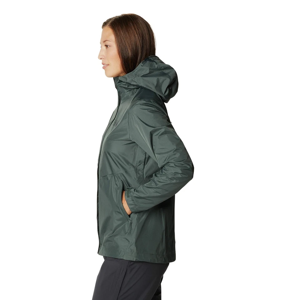 Women's Mountain Hardware Acadia Jacket - L - Black Spruce Dark Green Packable - Image 2 of 4