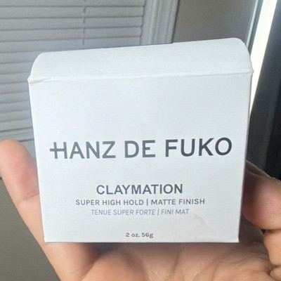 Hanz de Fuko Claymation Clay Wax, Super High Hold Matte Finish 2 oz, 12M PAO