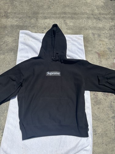 Supreme Box Logo Hooded Sweatshirt Black- Size Medium Hoodie
