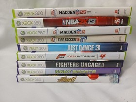 Microsoft Xbox 360 Console 4GB Kinect Original Box 9 Games Lot