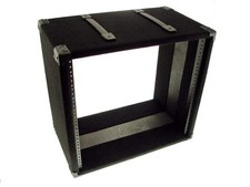 PROCRAFT 10U 12" Deep Rack Case in Black Carpet Wrap - Top Handles w/Screws