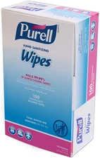 Premoistened Sanitizing Hand Wipes,Fragrance Free, 100/Box