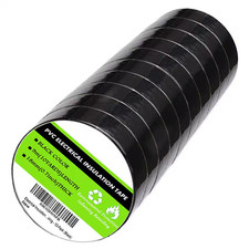 0.71 In. X 60 Ft. Electrical Tape Black 10-Pack