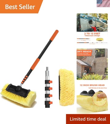 High-Efficiency 12FT Car Wash Brush with Hose Connection for Quick Cleaning