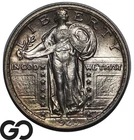 1923 Standing Liberty Quarter Full Head, Solid Gem BU++ DH ** Rare This Sharp!