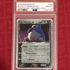 2004 POKEMON EX TEAM ROCKET RETURNS #104 ROCKET'S SNORLAX EX-HOLO PSA 8