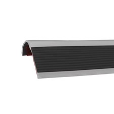 3.3Ft Black & Grey Stair Edge Protector Anti Slip Step Trim for Stair Step Edge