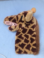 R Dakin 1985 Giraffe Hand Puppet 12" Plush Vintage Stuffed Zoo Animal
