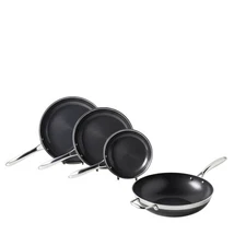 HEXCLAD 4 Piece Nonstick Stainless Steel Frying Pan Set 10 12 and Wok $600
