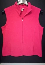 L.L. Bean Women's Large Regular Polartec® Fleece Vest Pink Item 259068