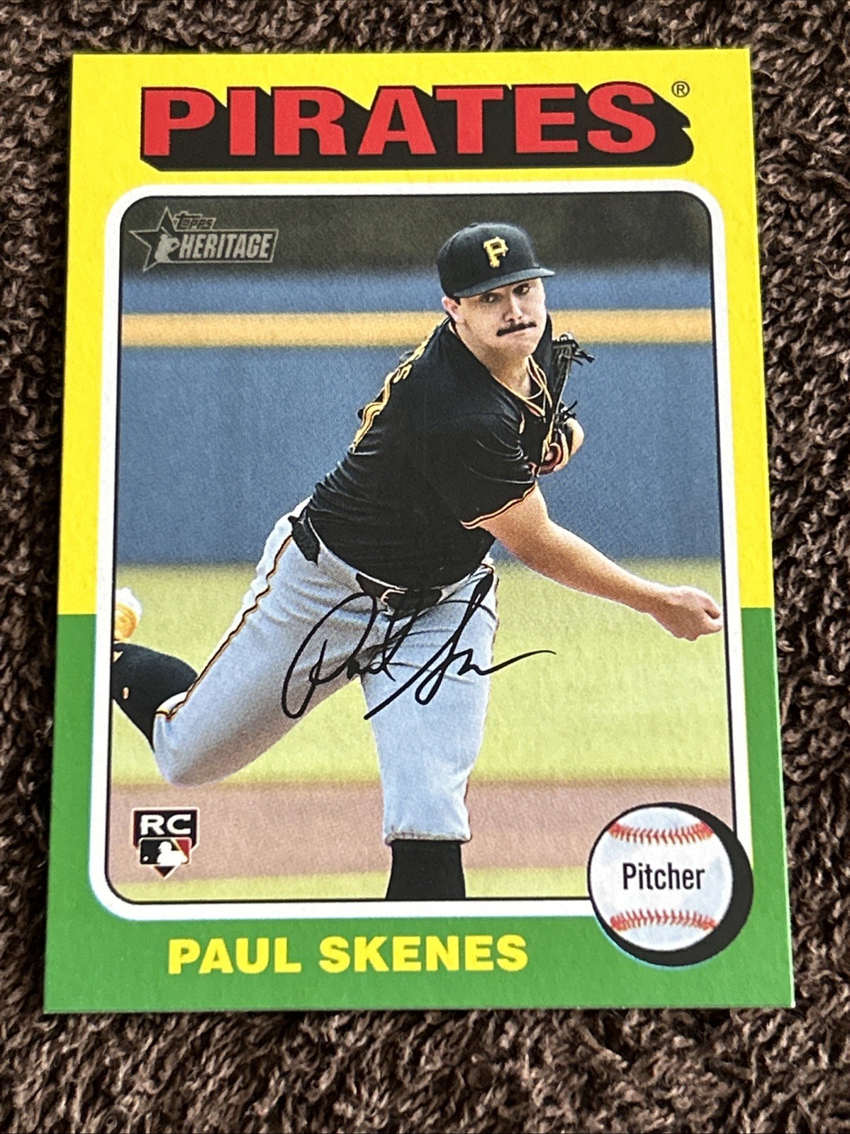 2024 Topps Heritage #594 Paul Skenes BASEBALL Pittsburgh Pirates