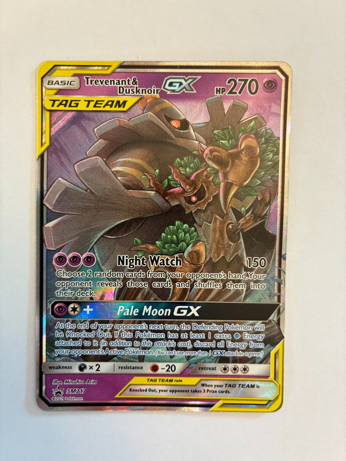 Trevenant & Dusknoir GX SM217 Sm Holo