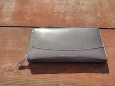 Portafoglio vintage Lauren Ralph Lauren fisarmonica pochette nuovo senza etichetta bello! Grigio scintillante