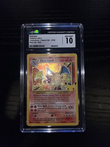 Pokemon Charizard 4/102 Celebrations Classic Collection Holo CGC GEM MINT 10