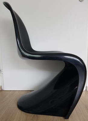 Original FEHLBAUM Panton Chair Stuhl  Verner Panton Herman Miller 1971 Schwarz  