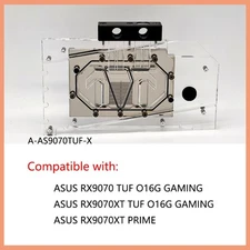 Granzon GPU Wasserblock für ASUS TUF-RX9070-O16G-GAMING Video Card A-AS9070TUF-X