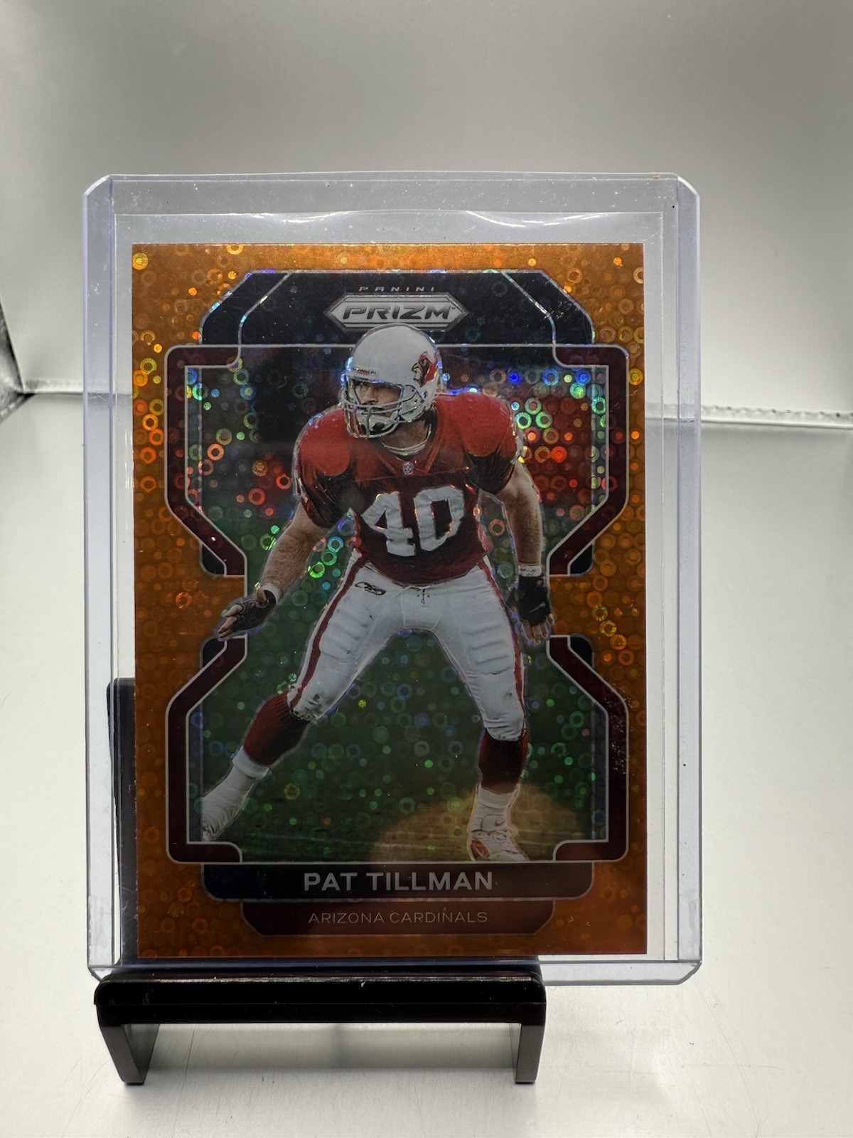✨2021 PANINI PRIZM 🏈 PAT TILLMAN 🇺🇸 ORANGE DISCO PRIZM REFRACTOR #83 SP NM