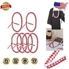 Polyester Graduation Lei Necklace - 48" Unisex Adult Braided Gift Accessory