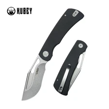 Kubey Gurkha Linerlock Black G10 Folding Sandvik 14C28N Pocket Knife 397A