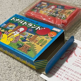 Donald Land W/Box Manual Ticket Famicom FC NES Good Used Game Retro Rare NTSC-J