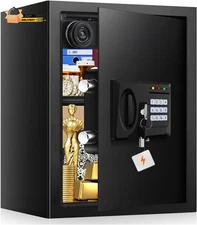 3.0 Cuft Large Fireproof Safe for Home, Home Safety Box Fireproof Waterproof Wi