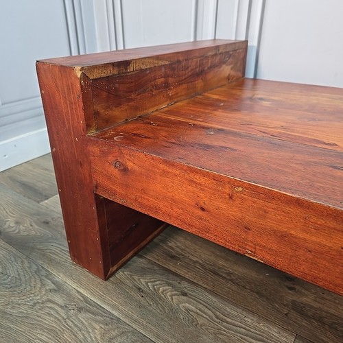 Rustic Chunky Solid Sheesham Wood Coffee Table – Brutalist Low Rectangular Form - Picture 10 of 24