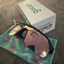 Goodr "Tentacle Tag Champion" Polarized Sunglasses Purple Frame Mirror Lens